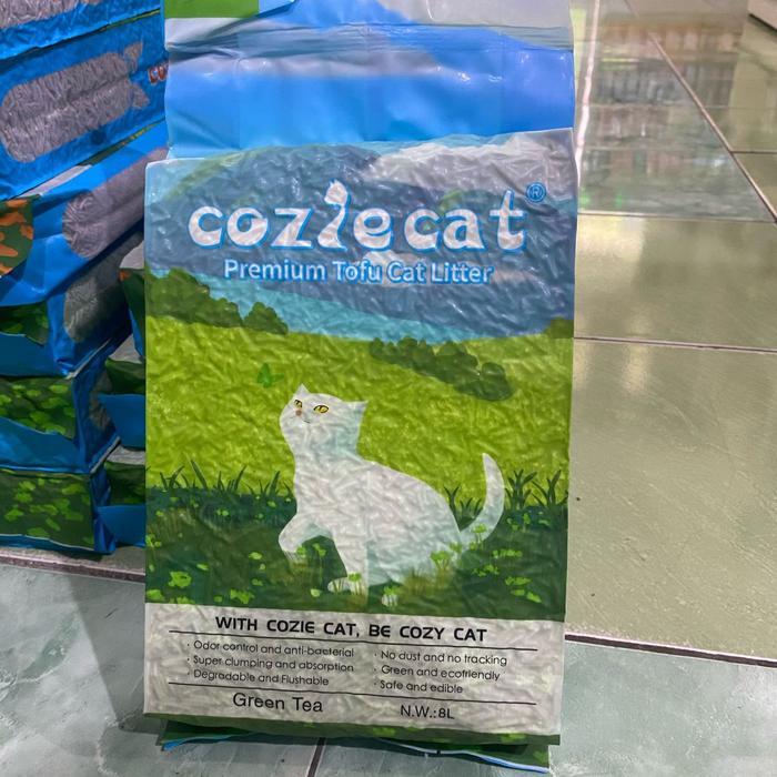 pasir tofu cozie cat kemasan 8L all varian ,pasir cozie cat