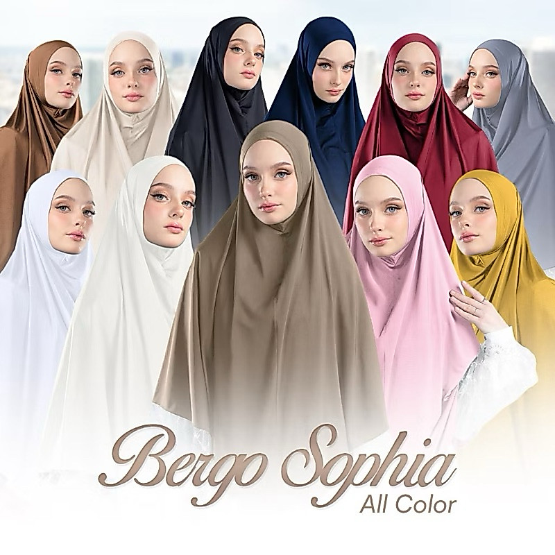 MANDJHA Bergo Sophia ALL Colour By IVAN GUNAWAN - Daily Hijab Bergo ORIGINAL MANDJHA