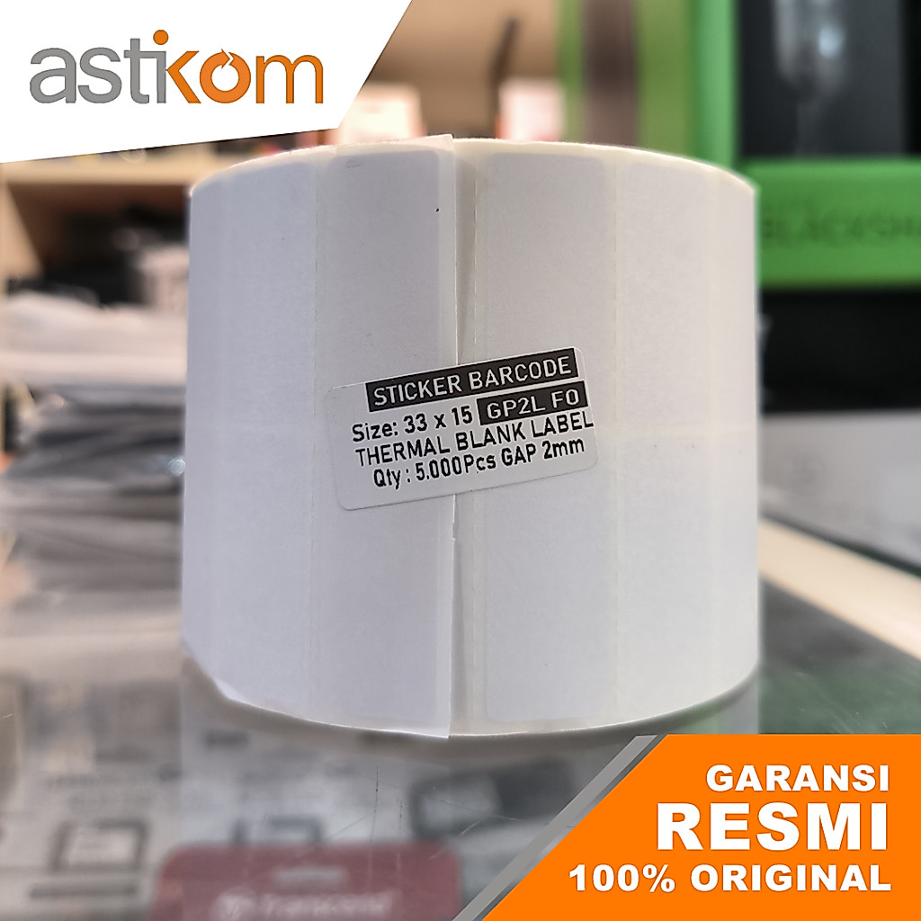 Iware Kertas Thermal Label Barcode 33x15 2 Line 5000 Pcs Kertas Stiker