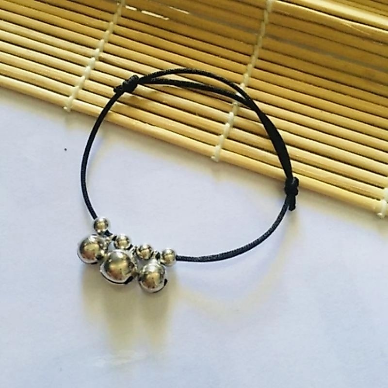 Gelang kaki krincing lonceng anak bayi ukuran bisa dibesar kecilkan real picture gelang anak perempu