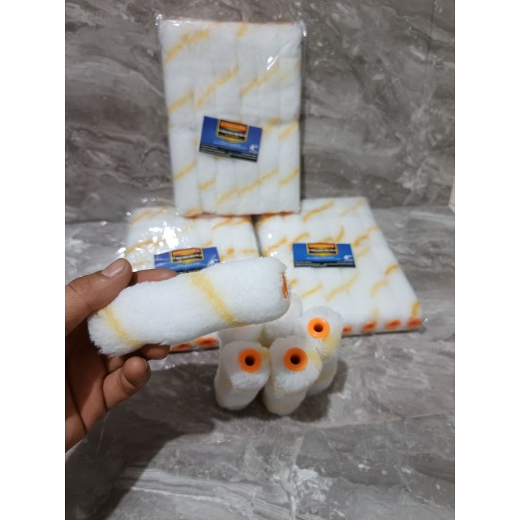 (Grosir 6/12pcs) Isi Reffil Bulu Kuas Roll 4" Murah | Kuas Roll Kapal 4" | Kuas Roll Cat Minyak