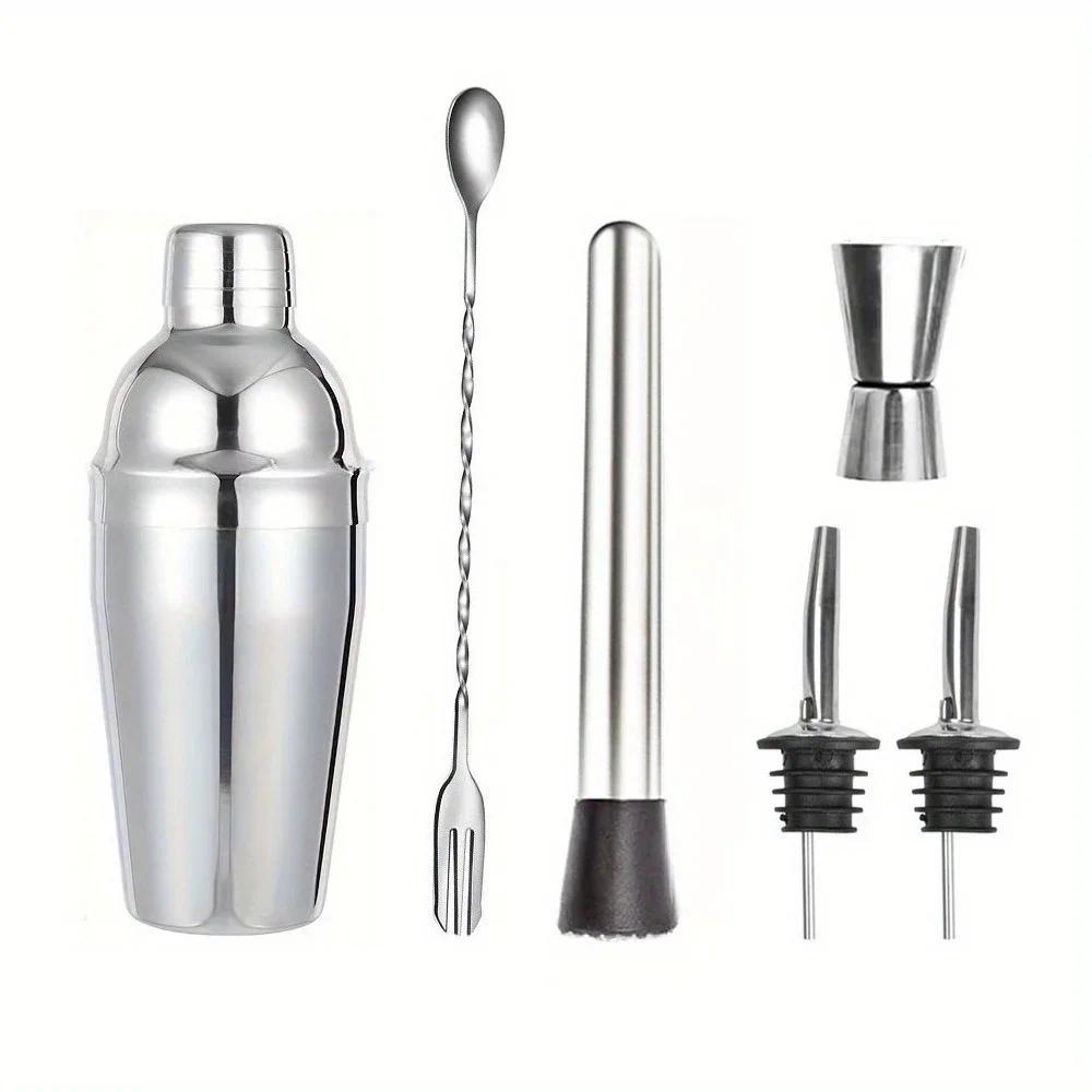 Stainless steel cocktail tools, professional shaker, bar cocktail tool set, cocktail tool learning s