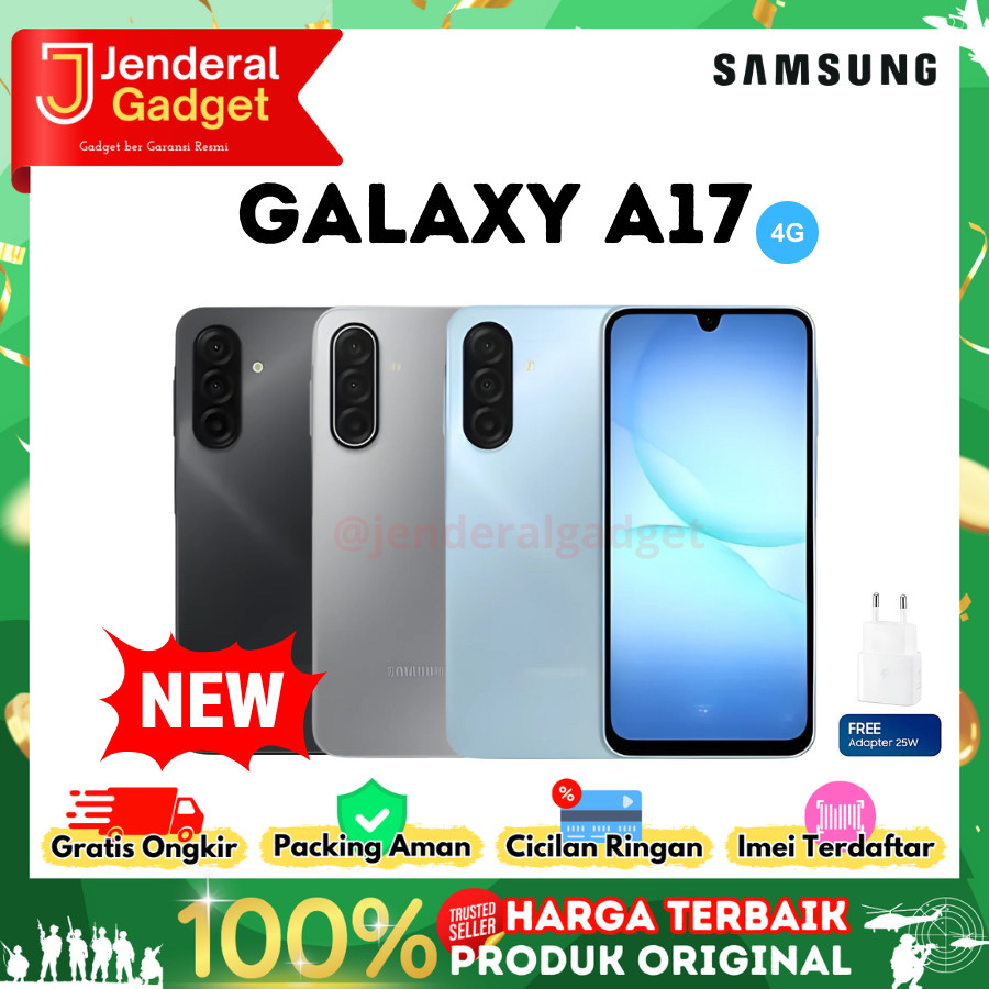 Samsung Galaxy A17 4G 4/128GB NFC Garansi Resmi ( FREE ADAPTER )