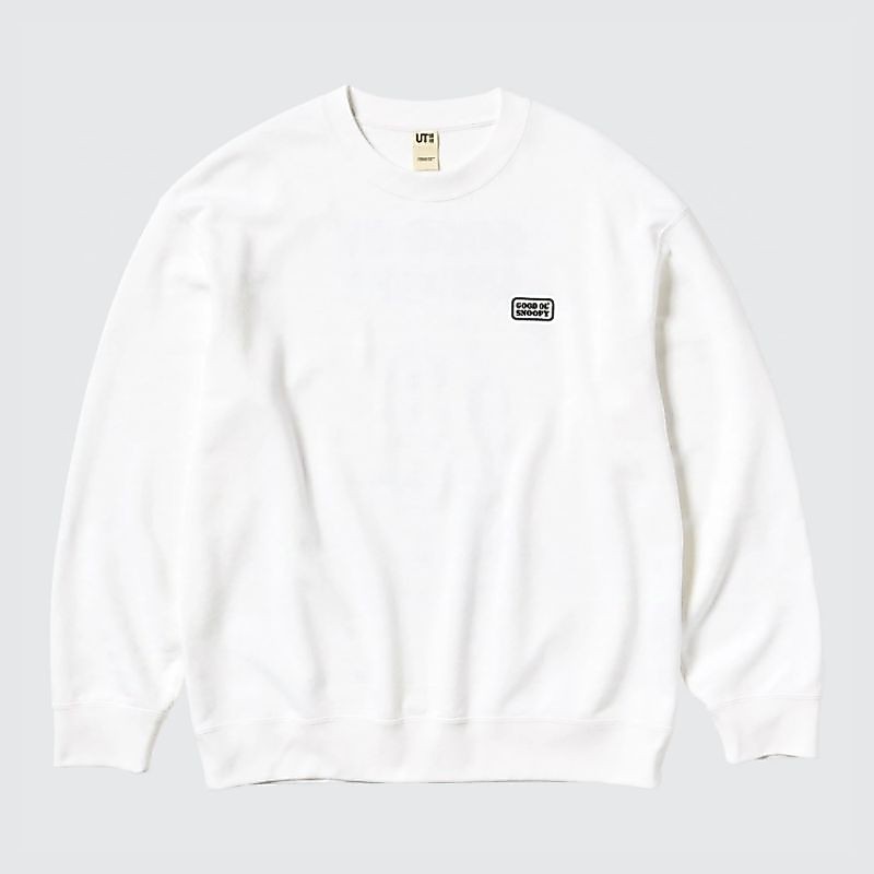 Crewneck Uniqlo Snoopy | Sweater Peanuts 01 White