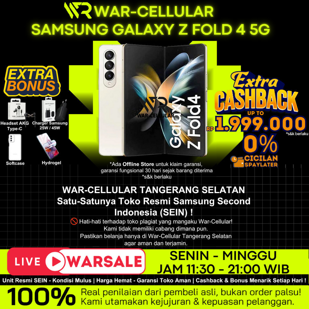 SEIN | Samsung Galaxy Z Fold 4 5G 512GB 256GB | Flip 3 5G 128GB Second Resmi Indonesia