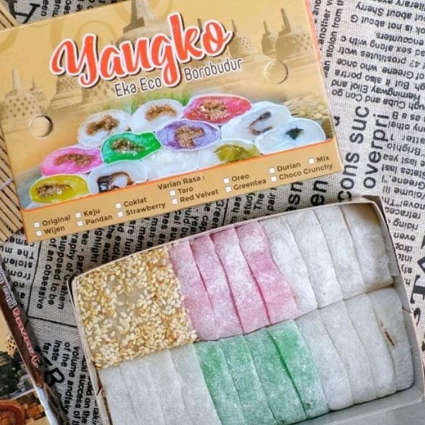 Yangko Mochi Eka Eco Borobudur - Isi 24 iris | Rasa Campur| Yangko Khas Borobudur