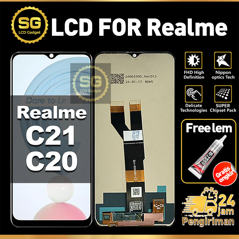 SG LCD Realme C21 C20 Fullset HP Touchscreen Realme C21 C20 Free Lem Glass Touch Screen Digitizer CO