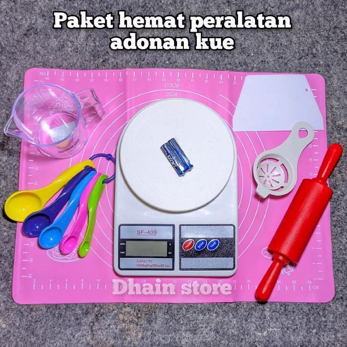 paket pembuat kue lengkap/peralatan pembuat kue fullset Kitchenware Timbangan