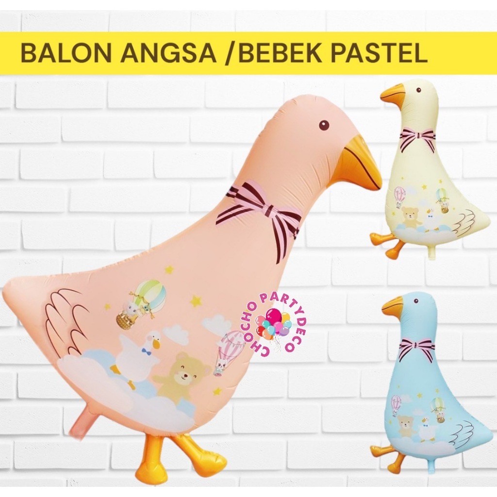Balon BEBEK ANGSA PASTEL / Balon Foil Angsa Bebek