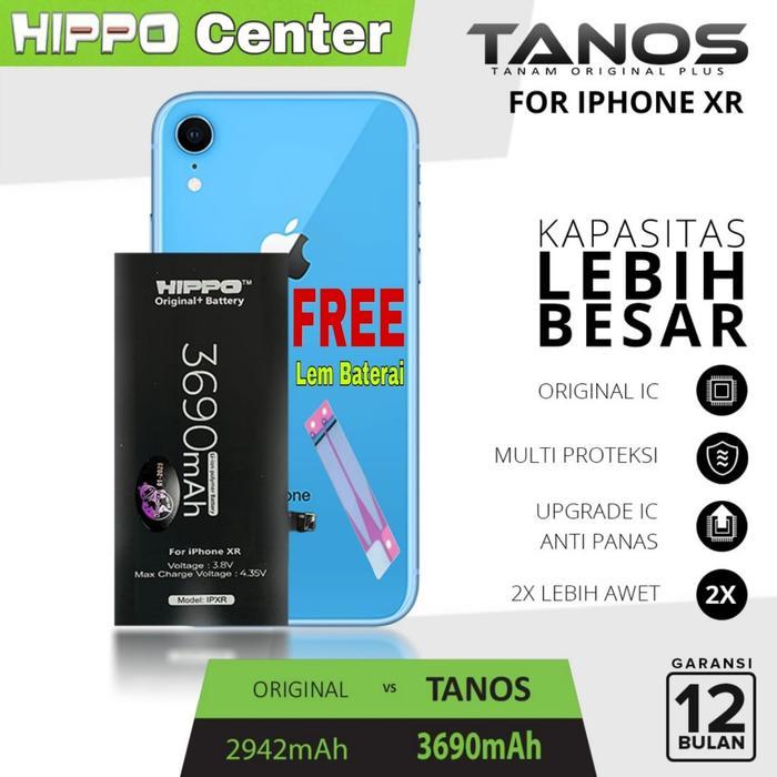 Hippo Baterai Compatible iPhone XR Battery Hippo Tanos iPhone XR Double Power - BATERAI