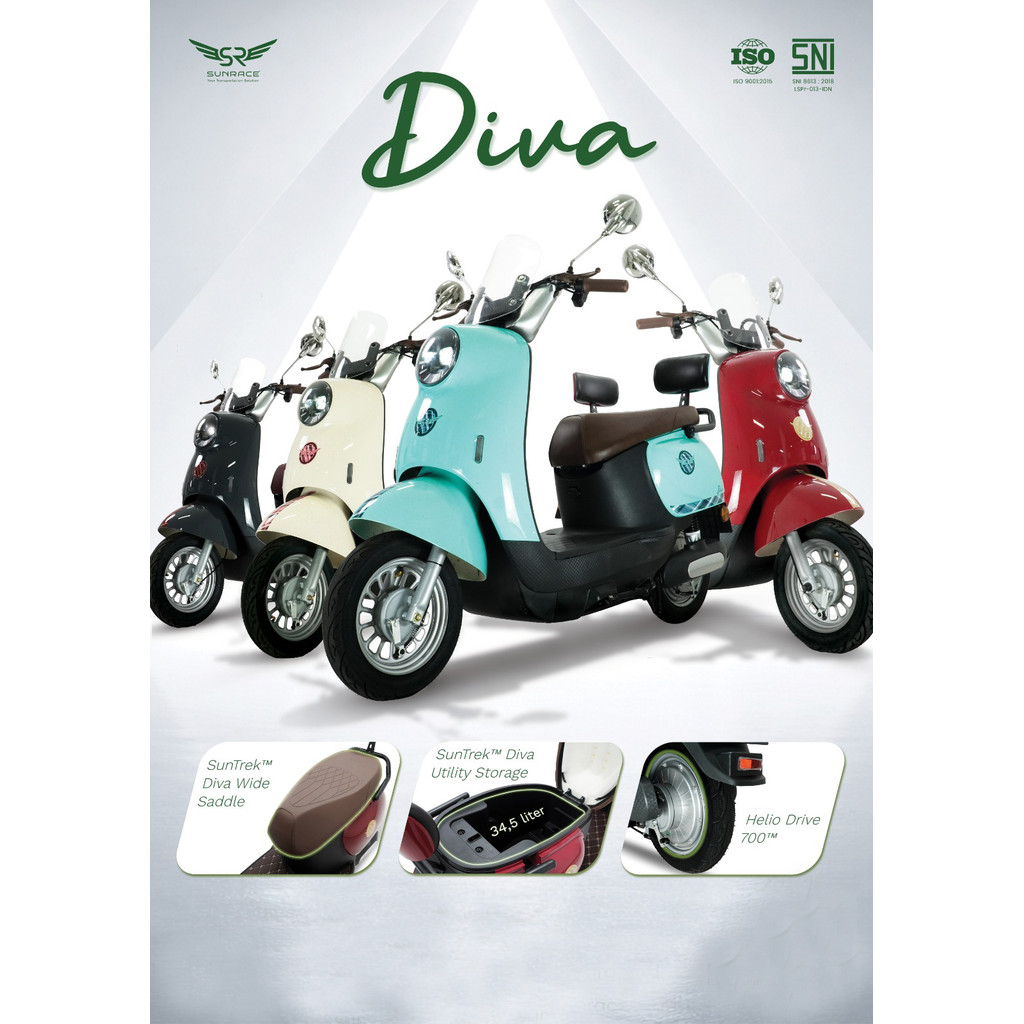 Sepeda Listrik Sunrace Diva Power Motor 700W Battery Graphene 48V 12Ah