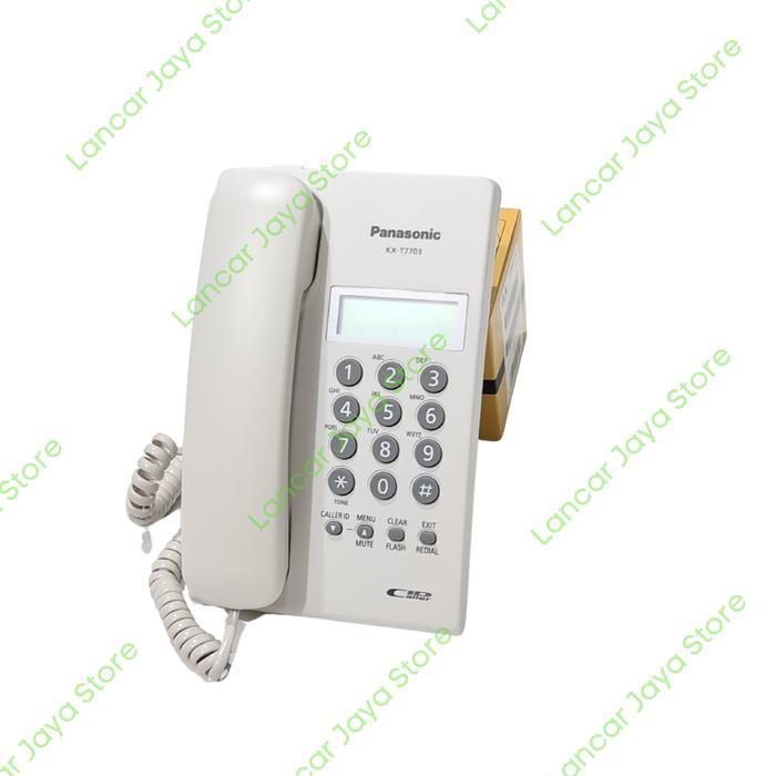 Telepon Kabel Panasonic KX-T7703 Putih Single Line KX-T7703X