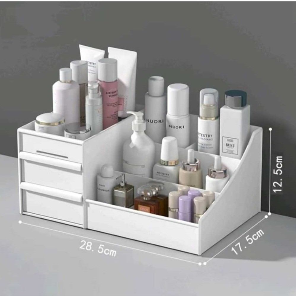 Terbaru[COD] Rak Cosmetics Storage 2 Laci Gratis Stiker Lucu - Rak Domi / Rak Makeup / Rak  Kosmetik