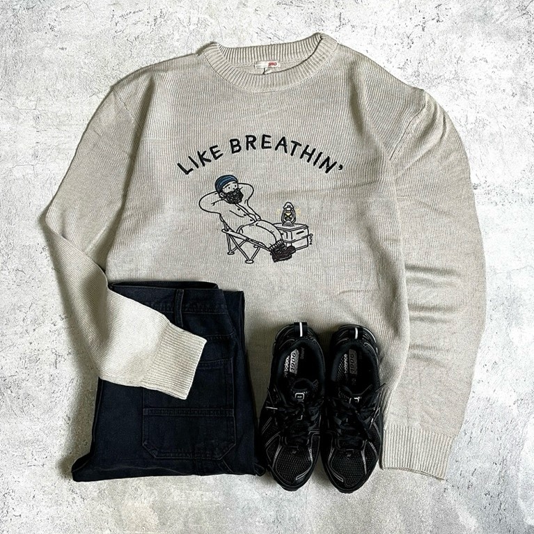 Spao Motif Knit Textured