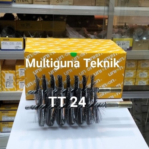 NEW sikat pipa kawat baja tube brushes TT 24/ 2,5inch 65mm x 1/2"M Union