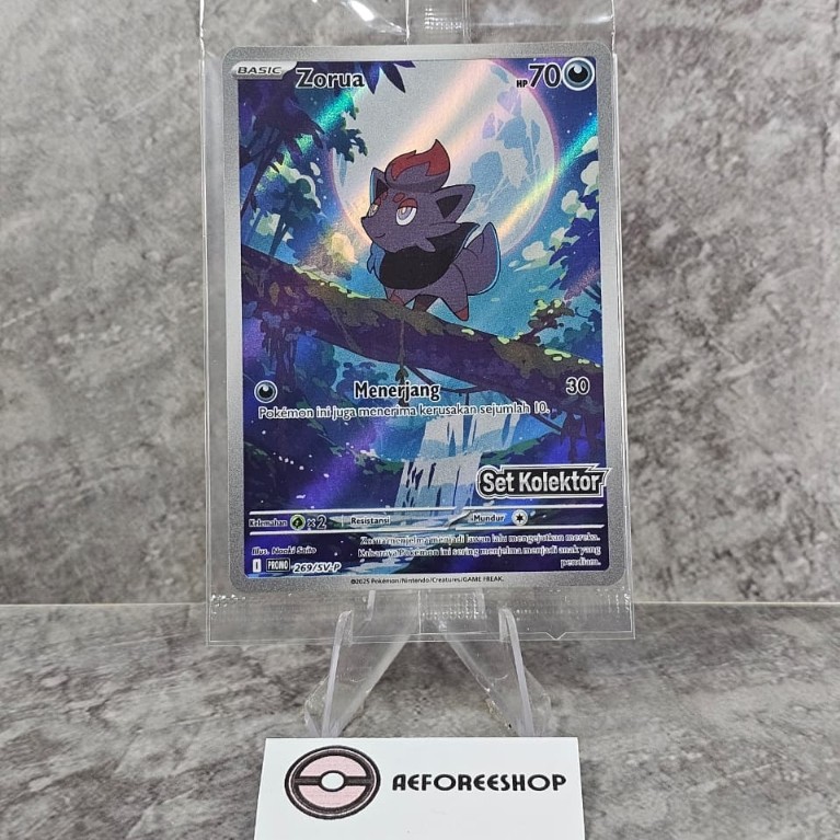 Kartu Pokemon Indonesia 2025 - Zorua 269/SV-P Promo - Set Kolektor Exclusive