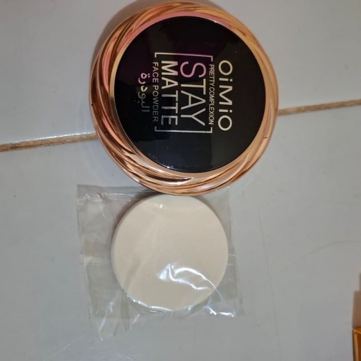 bedak oimio 2 shade dalam 1 tempat free sponge
