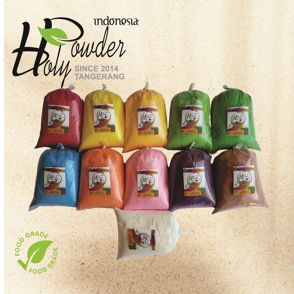 Holy Powder/Holi Powder (Tepung rna/Bubuk rna) Color run TERSEDIA GROSIR