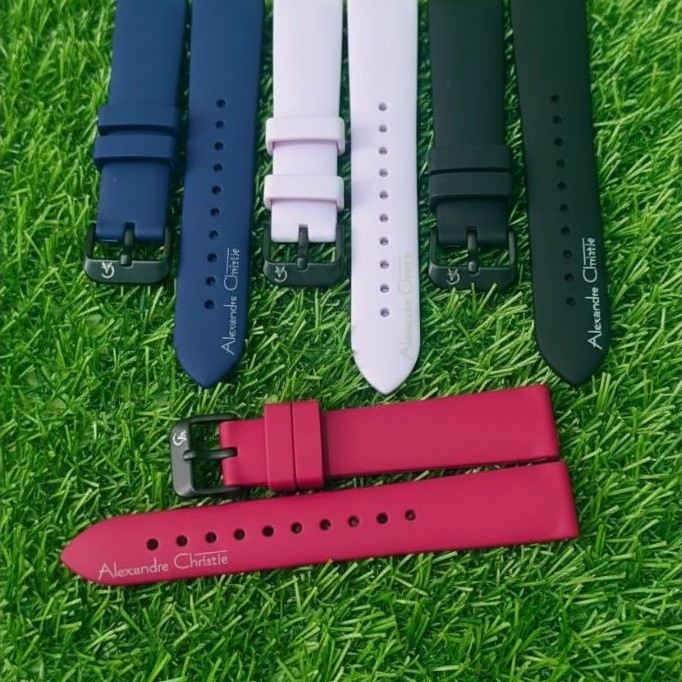 tali jam Alexandre Christie logo rubber strap Alexandre Christie tali jam Alexandre Christie logo Ru