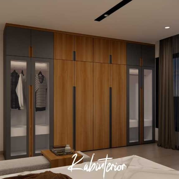 Custom Built-in Wardrobe HPL Luar-Dalam
