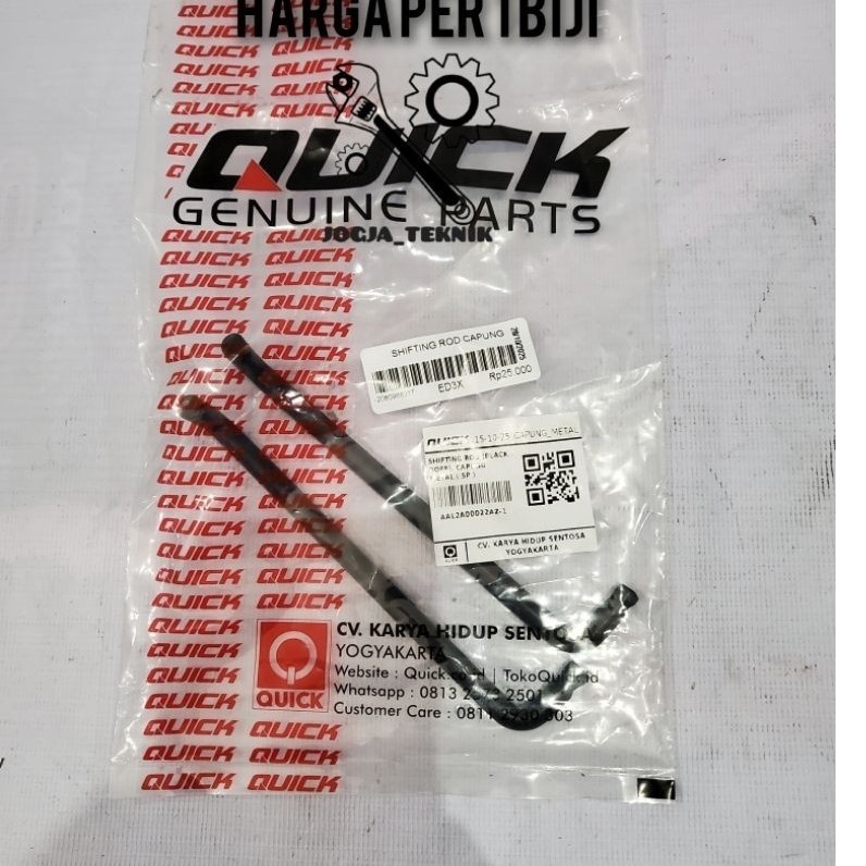 Sparepart Traktor Quick Shiftting Rod ( Black Doff ) Traktor Capung Metal Quick Original / Kawat Kop