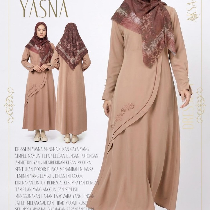 Dresslim Yasna | Dresslim Rabbani | Dress Rabbani | Gamis | Gamis Premium | Gamis Rabbani [Ori Rabba