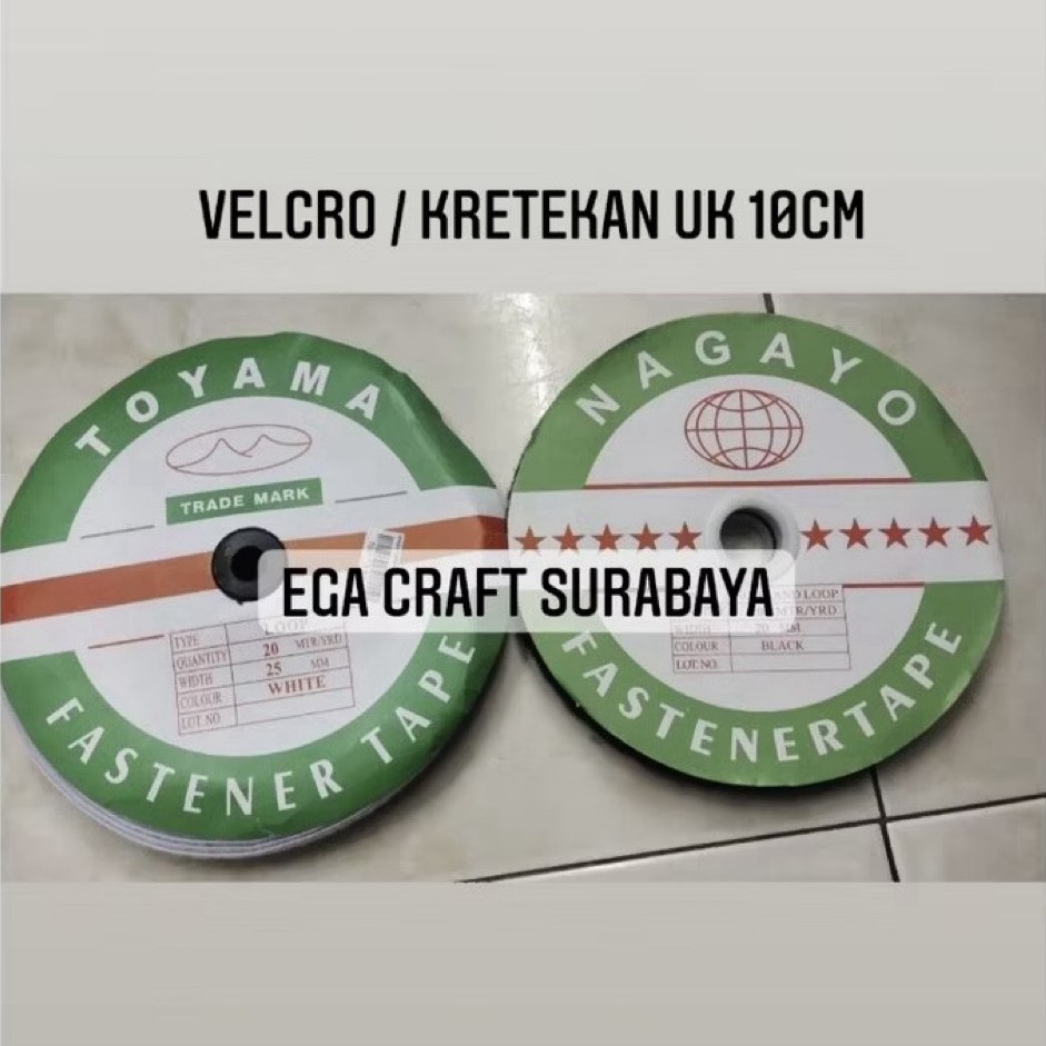Velcro Perekat Kretekan Magic Tape Patch Label Kabel 10cm per pasang