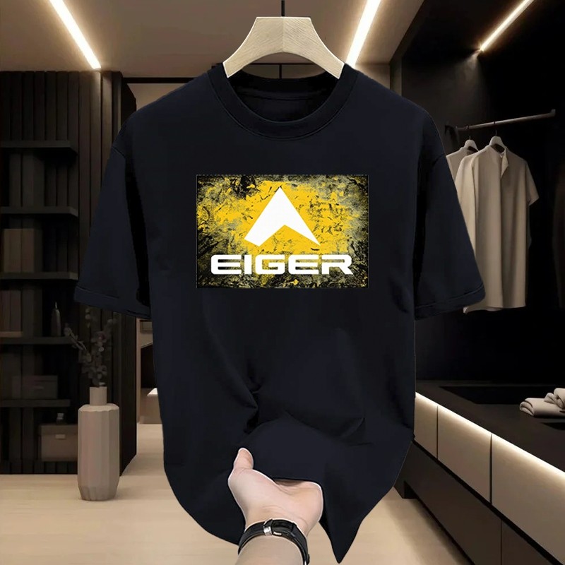 Hipster Outlets COD Katun EIGER" Kaos Longgar Eiger Imola 220gsm 100% Katun Branded Resmi Kaos Kapas