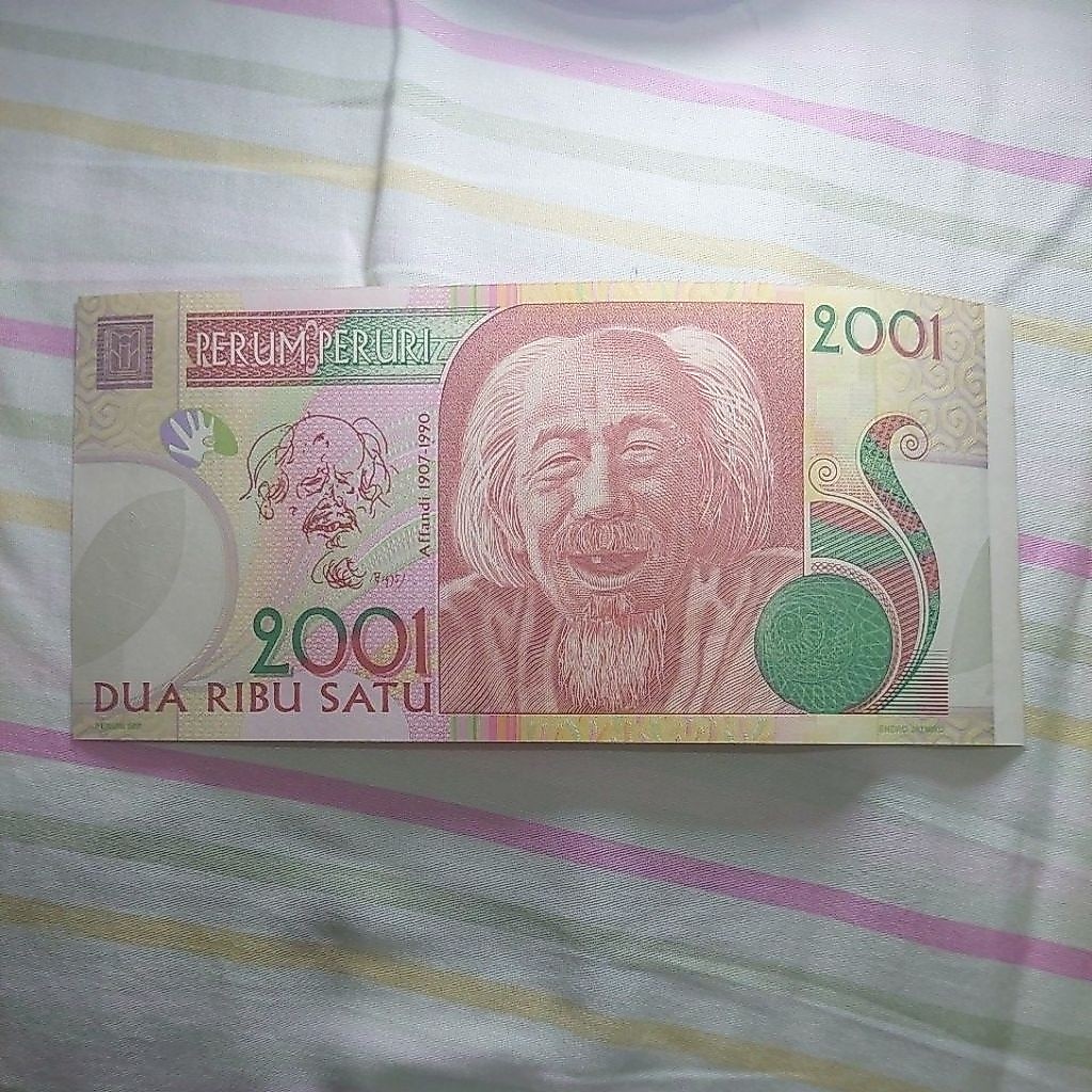 Test note affandi adu ayam bali. 2001 miscut kanan.