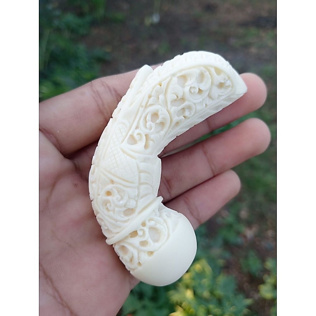 DEDER PATAH TIGA UKIR KLASIK BAHAN SERBUK TULANG