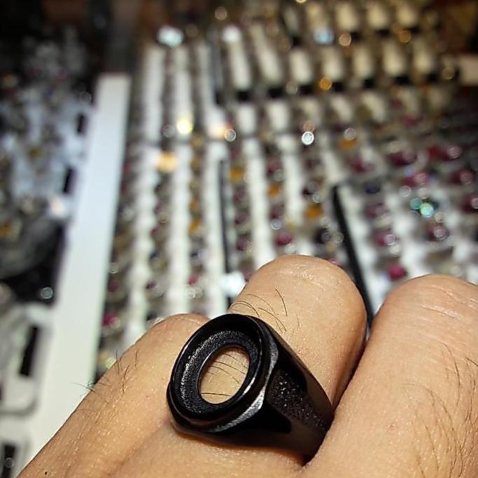 Cool- Ikatan Emban Cincin Titanium Super Black
