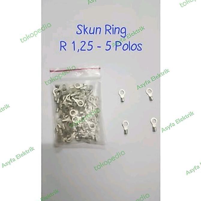 Ready skun kabel ring o 1,5mm tanpa isolasi 1.25-5 / skun VR 1.25-5 polos