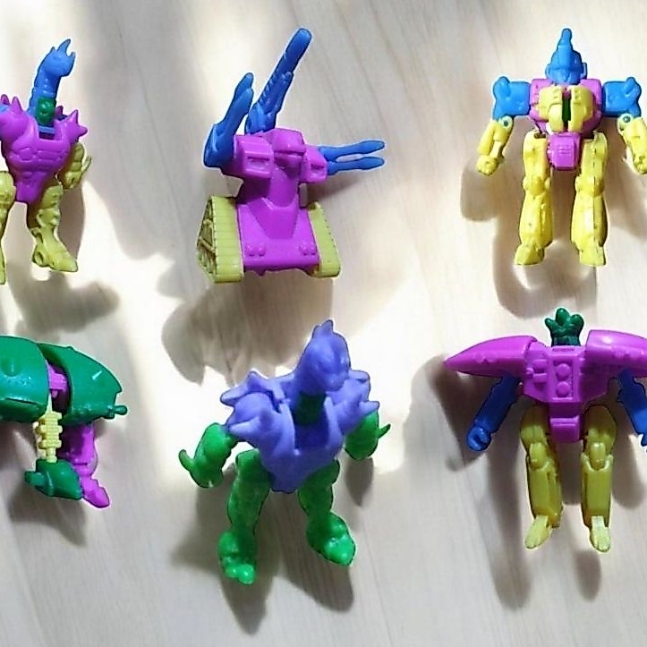 Mainan Jadul Action Figure Karakter Lotte Robot PHOBOS SANTRON BUG SABER HECTOR edisi figure mainan 