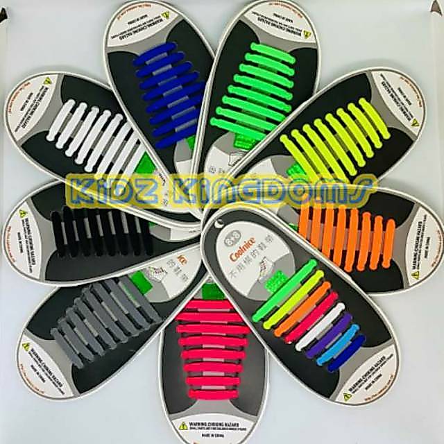 Premium Silicone Shoelaces / Tali Sepatu Silikon Karet