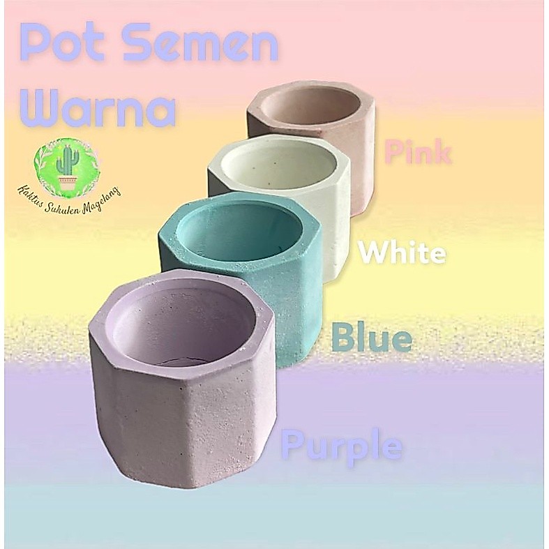 Pot Semen / Pot Concrete Putih 5cm