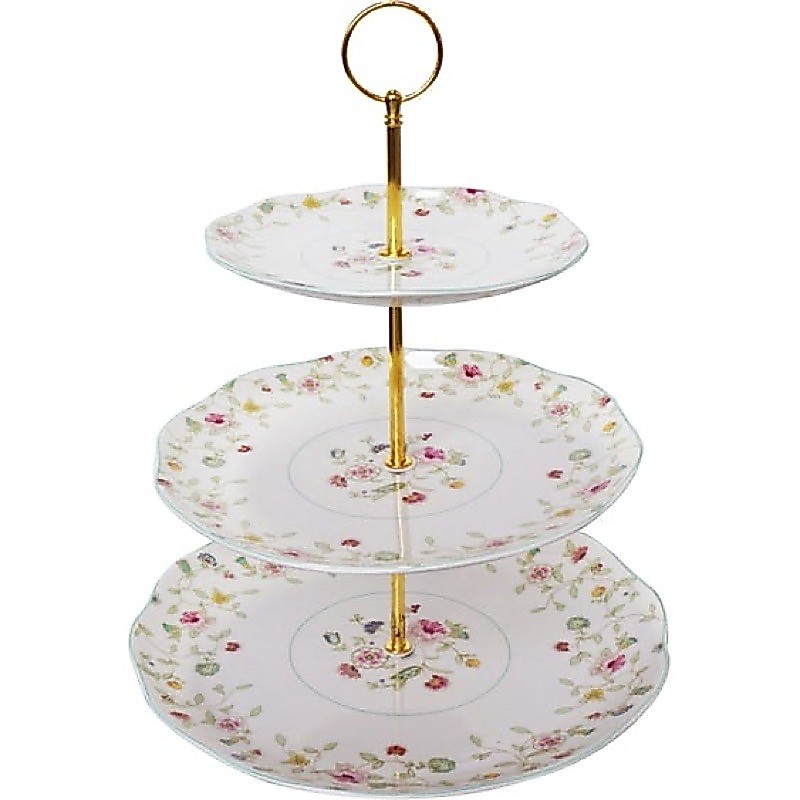 Michelle 3 Tier Cake Stand tempat kue st saint james ceramic tableware tiga tingkat table decor