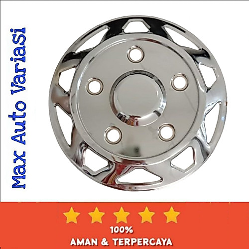 Sepasang Wheel Dop Chrome Truk Lubang 5 Bag Depan