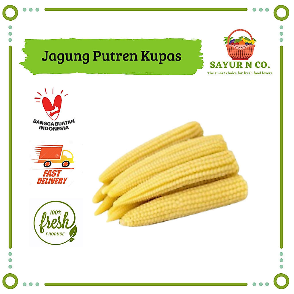 Jagung Muda / Jagung Putren / Jagung Acar / Baby Corn Kupas | Sayur N Co Bekasi