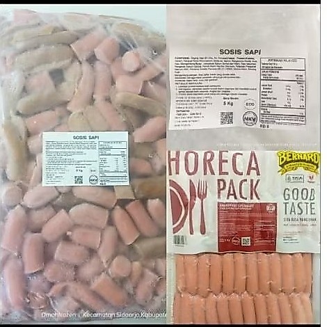 Rework Sosis Horeca Bernardi RB3 premium Non kupas Berat 500gr Exp 06-2026