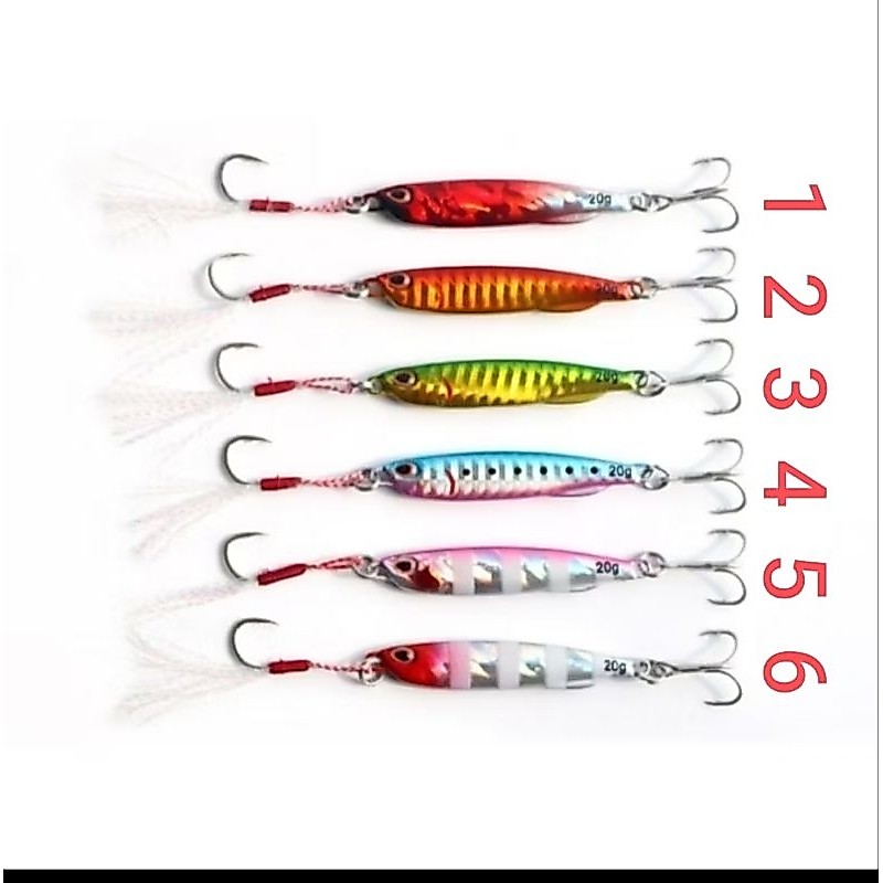 lure metal jig set hook umpan jiging