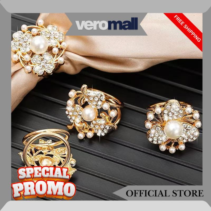 Cincin bros/bros jilbab/bros terlaris/Aksesoris jilbab Muslim/Ring hijab mutiara GR