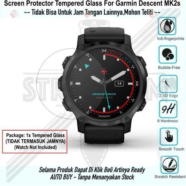 tempered glass untuk GARMIN Descent MK2STG anti gores jam tangan tempered glass pelindung layar scre