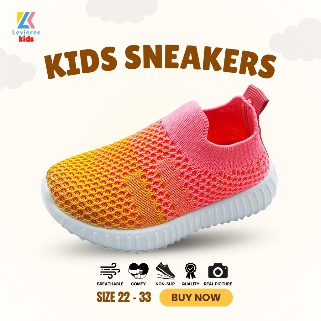 LVRkids SIZE 27-36 Sepatu Rajut Anak-Anak Sepatu Slip On Anak-Anak LV0482