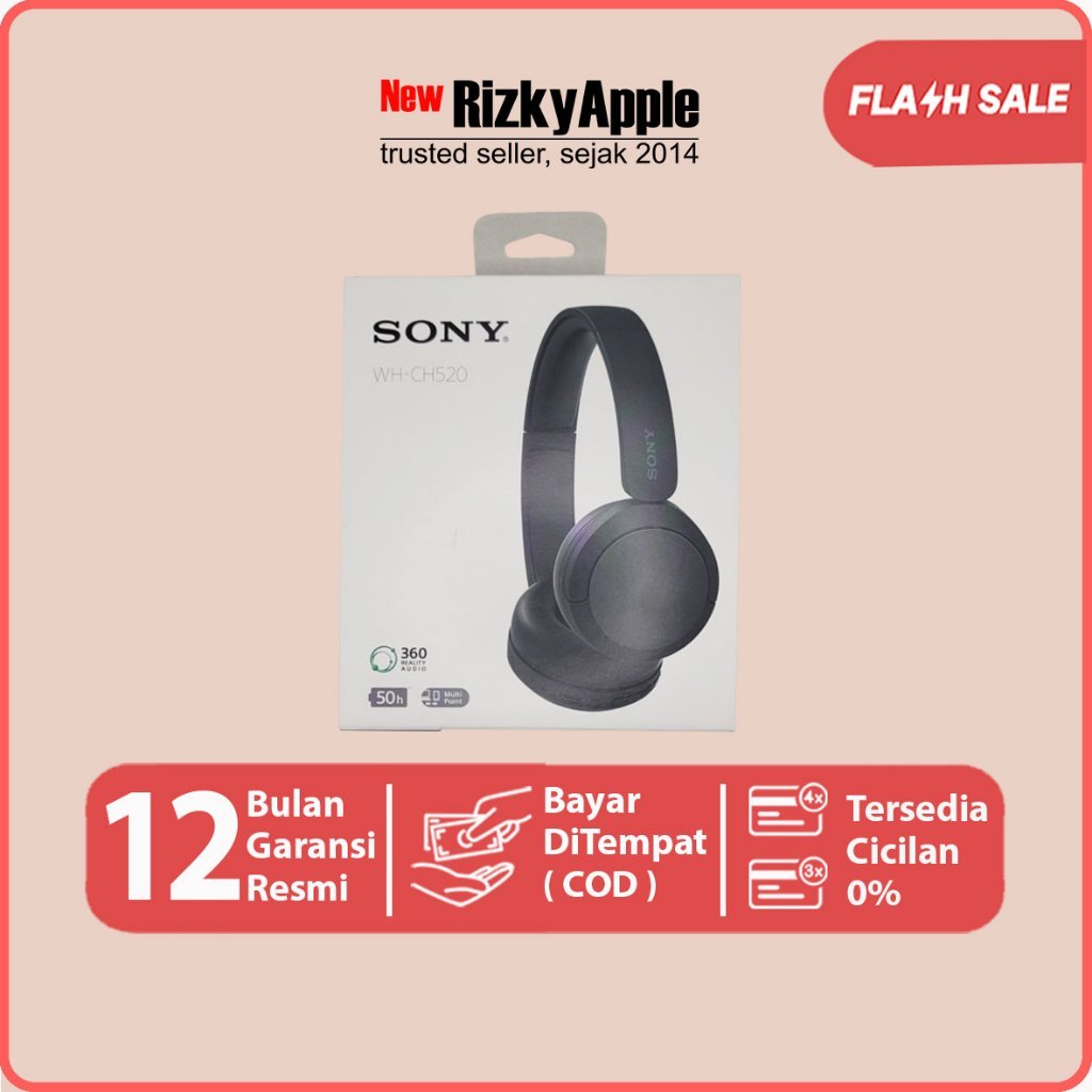 Sony WH CH520 Extra Bass Bluetooth Headphone Wireless Headset / CH 520