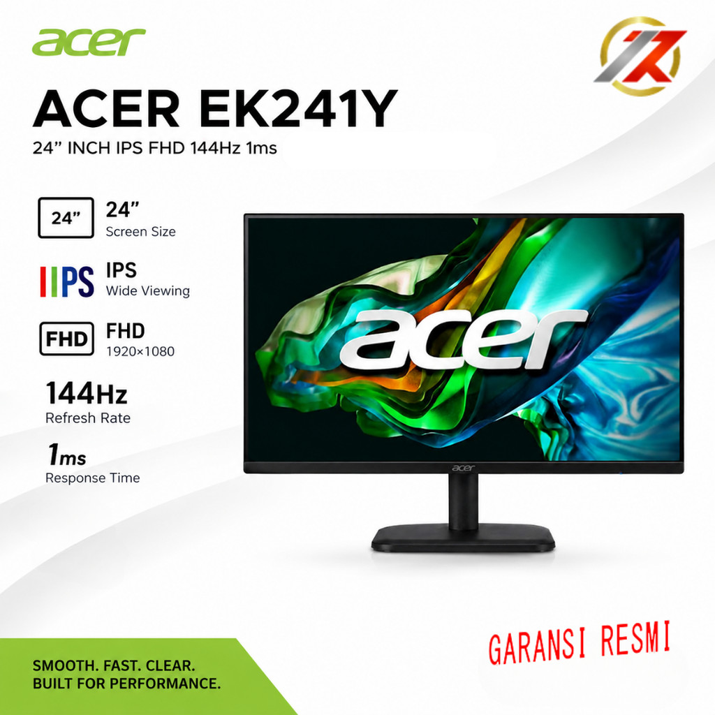 Monitor ACER EK241Y 24”INCH IPS FHD 144Hz 1ms HDMI | Monitor 24 INCH 1080p 144Hz 1ms panel ips ACER 