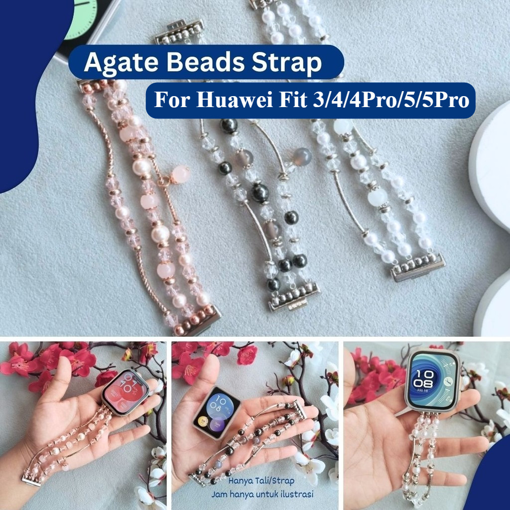 Agate Beads For Huawei Fit 1 Huawei Fit 2  Huawei Fit 3 Huawei Fit 4  Huawei Fit 4 Pro Huawei Fit 5 