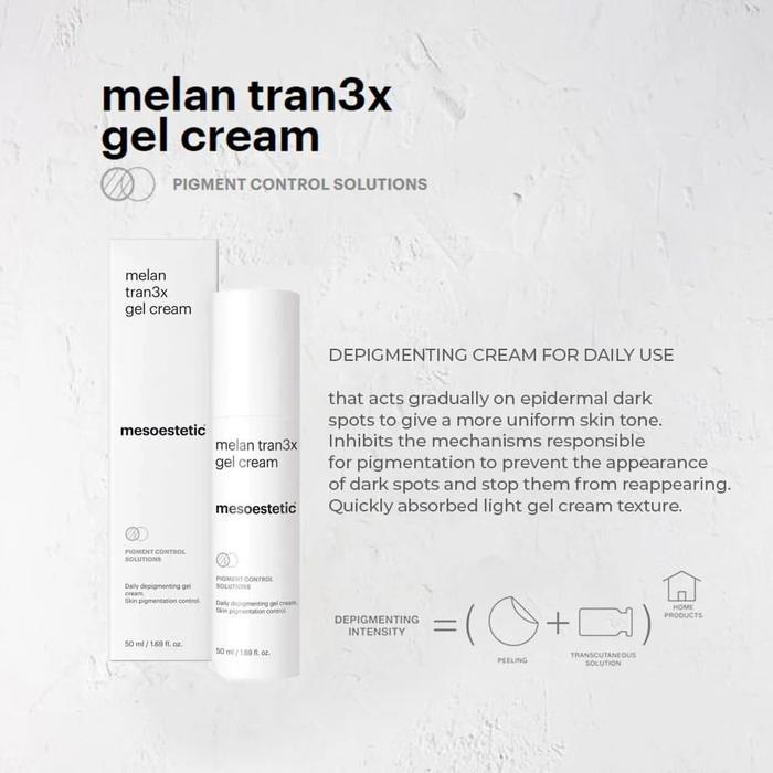 Mesoestetic Melan Tran3x Daily Depigmenting Gel Cream - 50ml