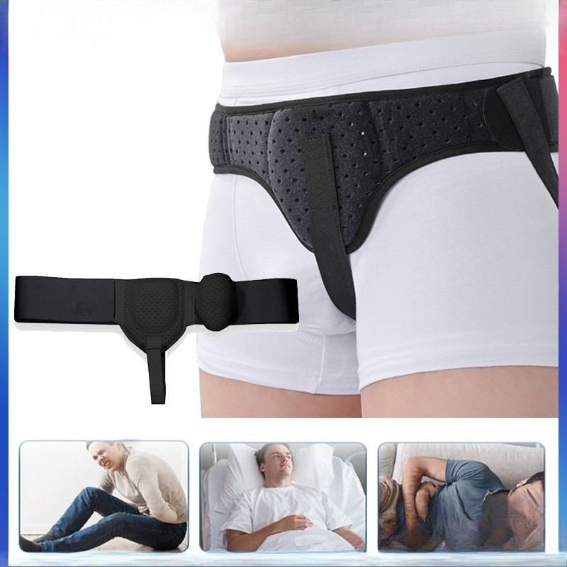 Sabuk Hernia Pria Dewasa Hernia Belt Alat Pereda Nyeri Inguinalis Breathable Nyaman Tersembunyi