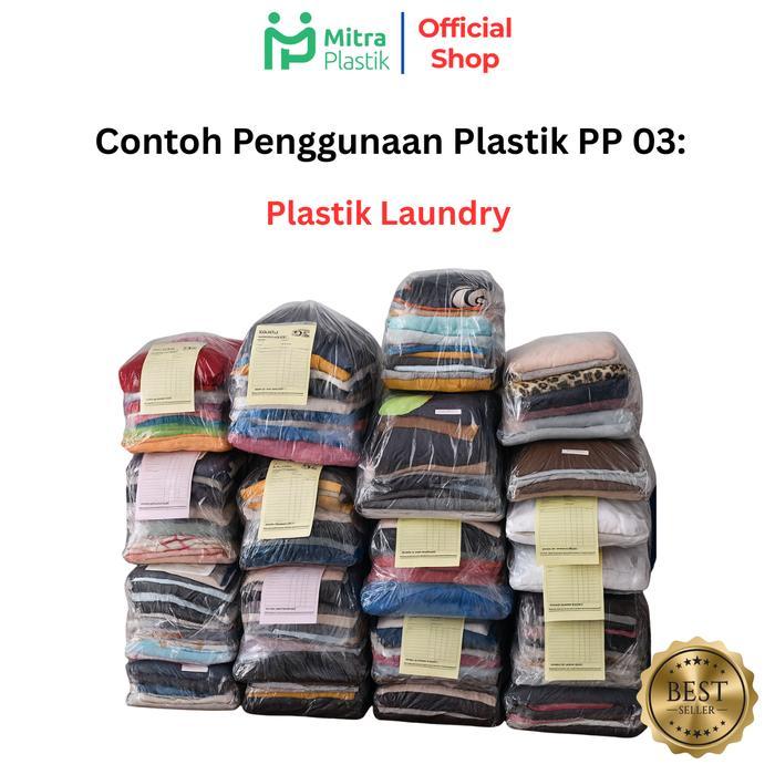 Promo Plastik PP Laundry 40x60 40x70 50x60 50x70 60x100 Tebal 03 Bening - 40x70 Terlaris