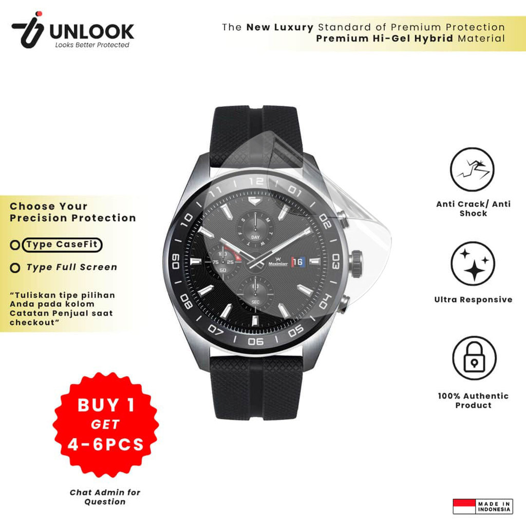 UNLOOK Hi-GEL HYBRID Hydrogel+ Screen Protector for LG Watch W7,  Urbane 2,  Urbane,  Style,  Sport,